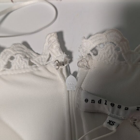 NWT endless rose White Lace Fit-and-Flare Mini Dress XS - Picture 11 of 11